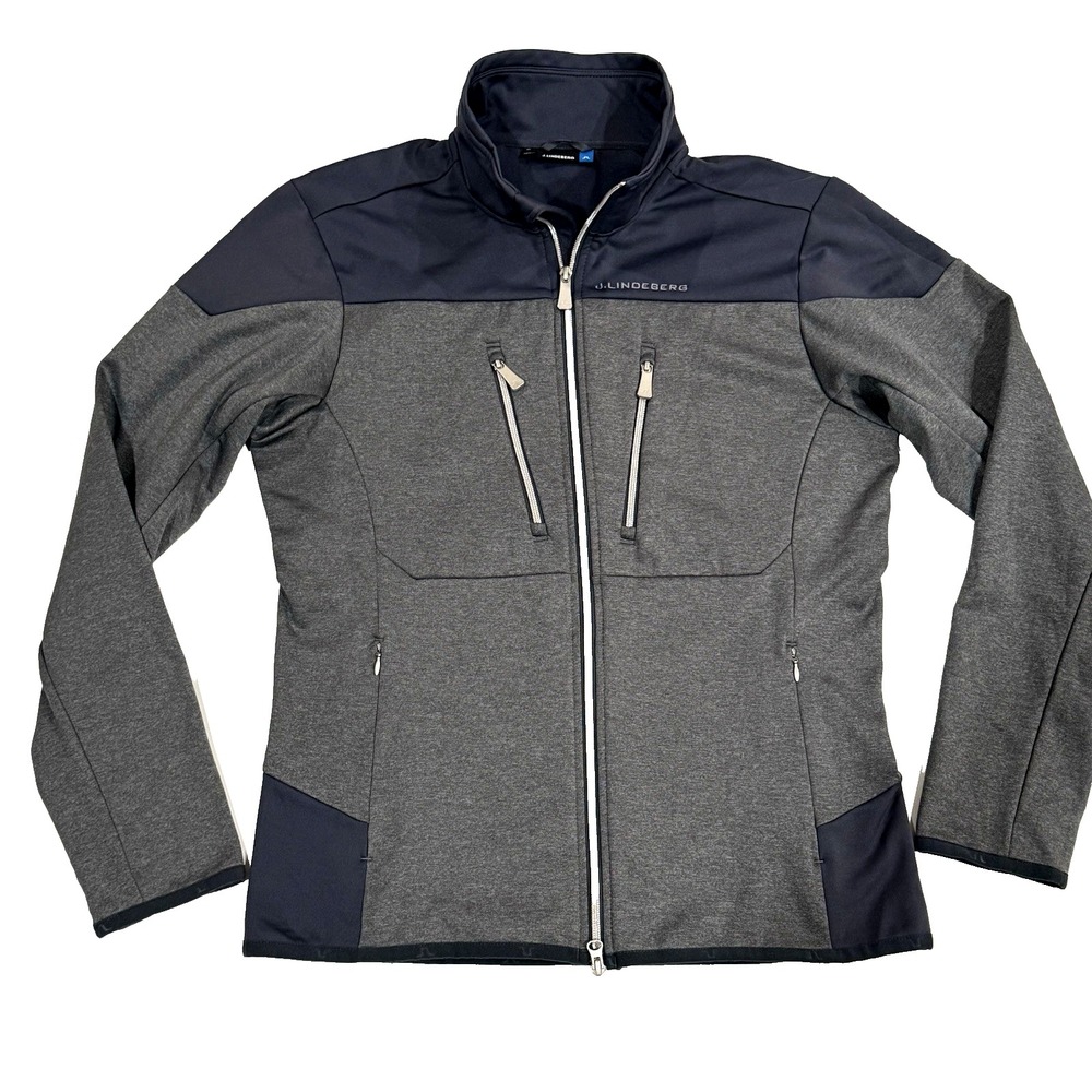 J Lindeberg Performance Tech Track Golf Jacket XL Huxley Jersey Full Zip Fleece